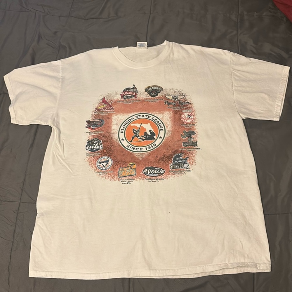 White Florida State League Shirt